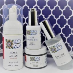 Argan Oil Rose Face Wash Rose Toner Rose Face Scrub Gift Set